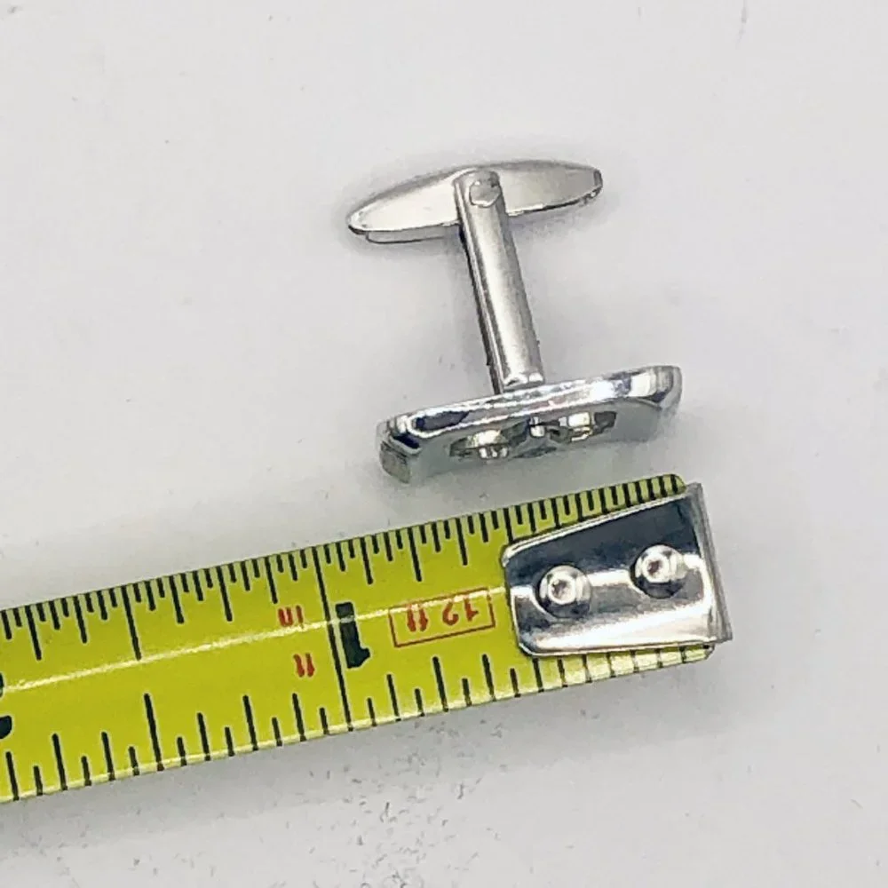 Vintage Foster Masonic Cuff Links | Silver-Tone Freemason Square & Compasses